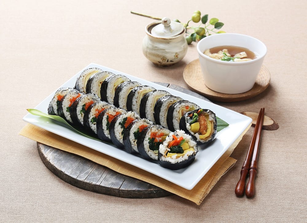 Gimbap (seaweed rice rolls)