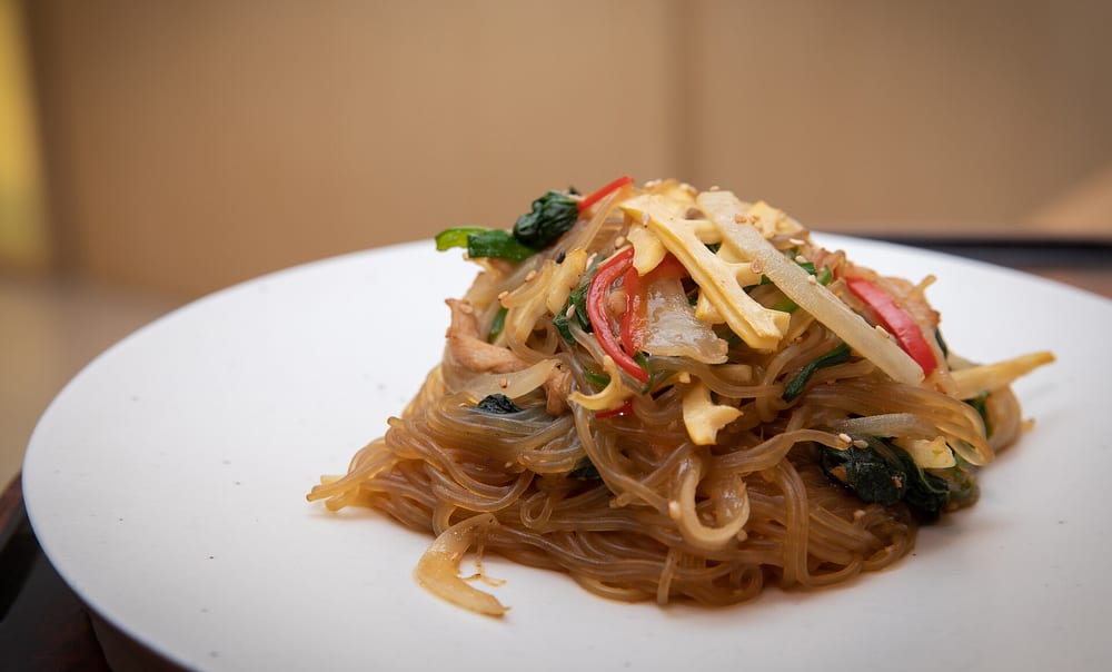 Japchae (glass noodles)