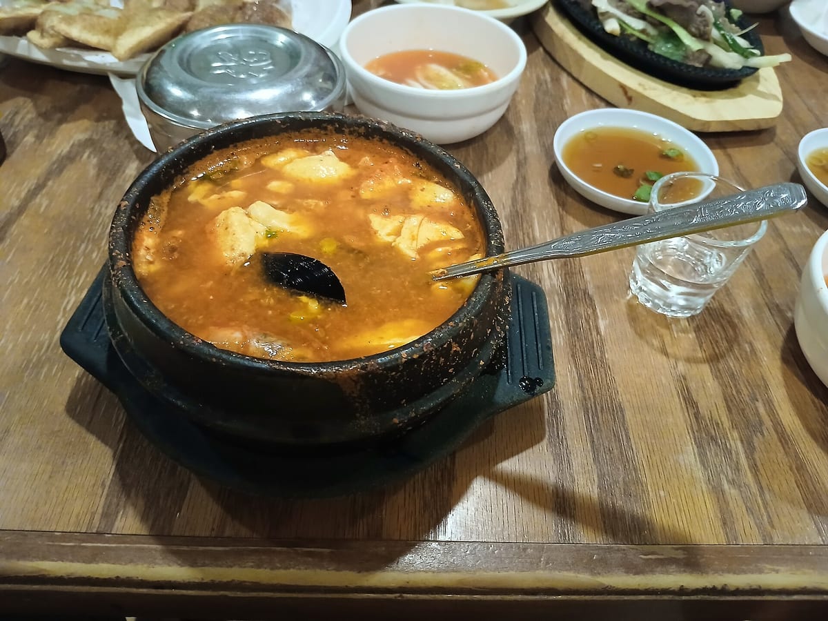 Sundubu-jjigae (soft tofu stew)